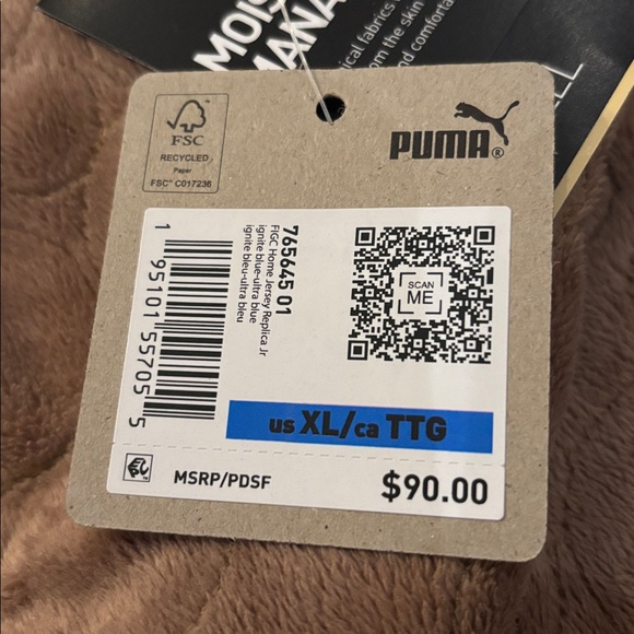 NWT ITALIA PUMA Home Short Sleeve SoccerJersey - Picture 11 of 13